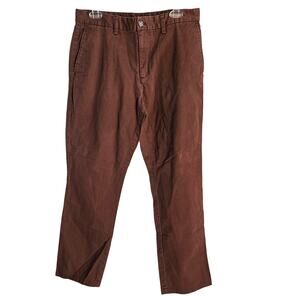 Old Navy Straight Built In Flex Brown Pants Size 32x30 Mens Preppy Casual